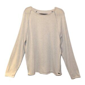 Tommy Bahama Jeans Striped Pullover Sweater Beach Cotton Wide Crew Neck Knit